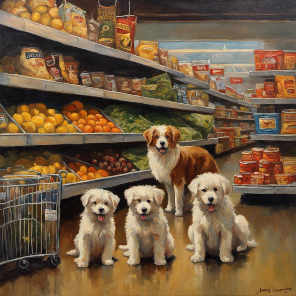 The items in the supermarket