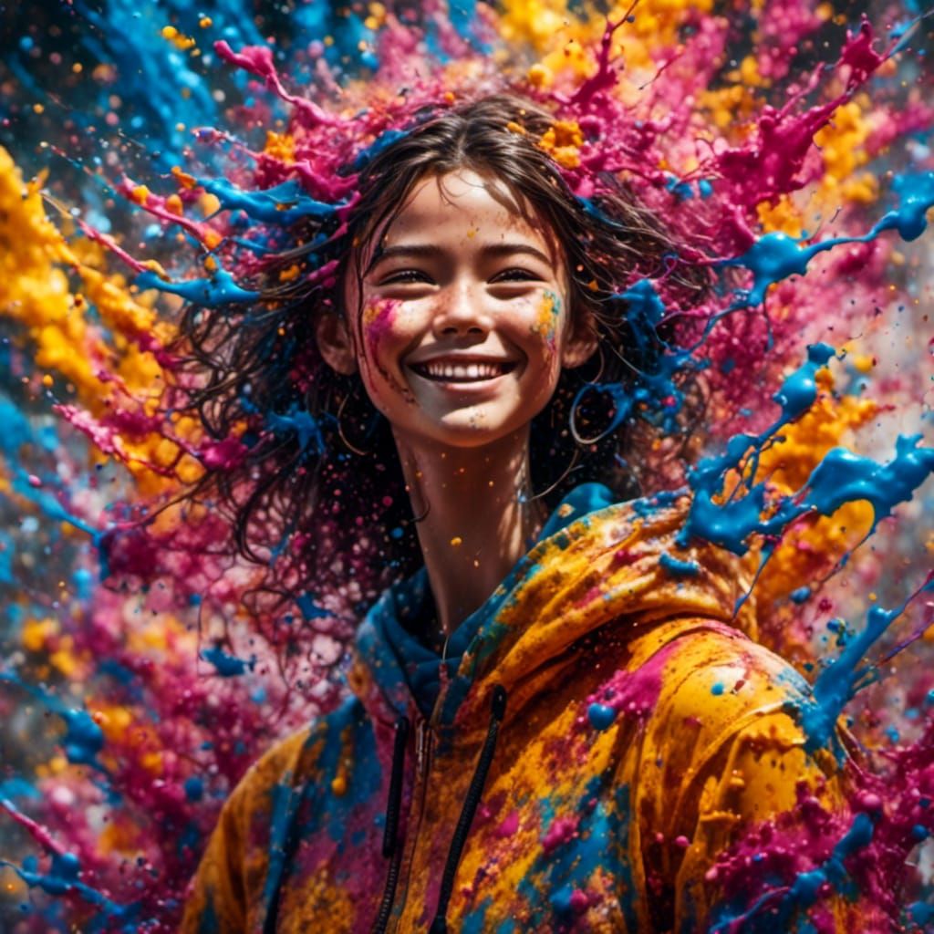 Graffiti Art of Joy and Happiness