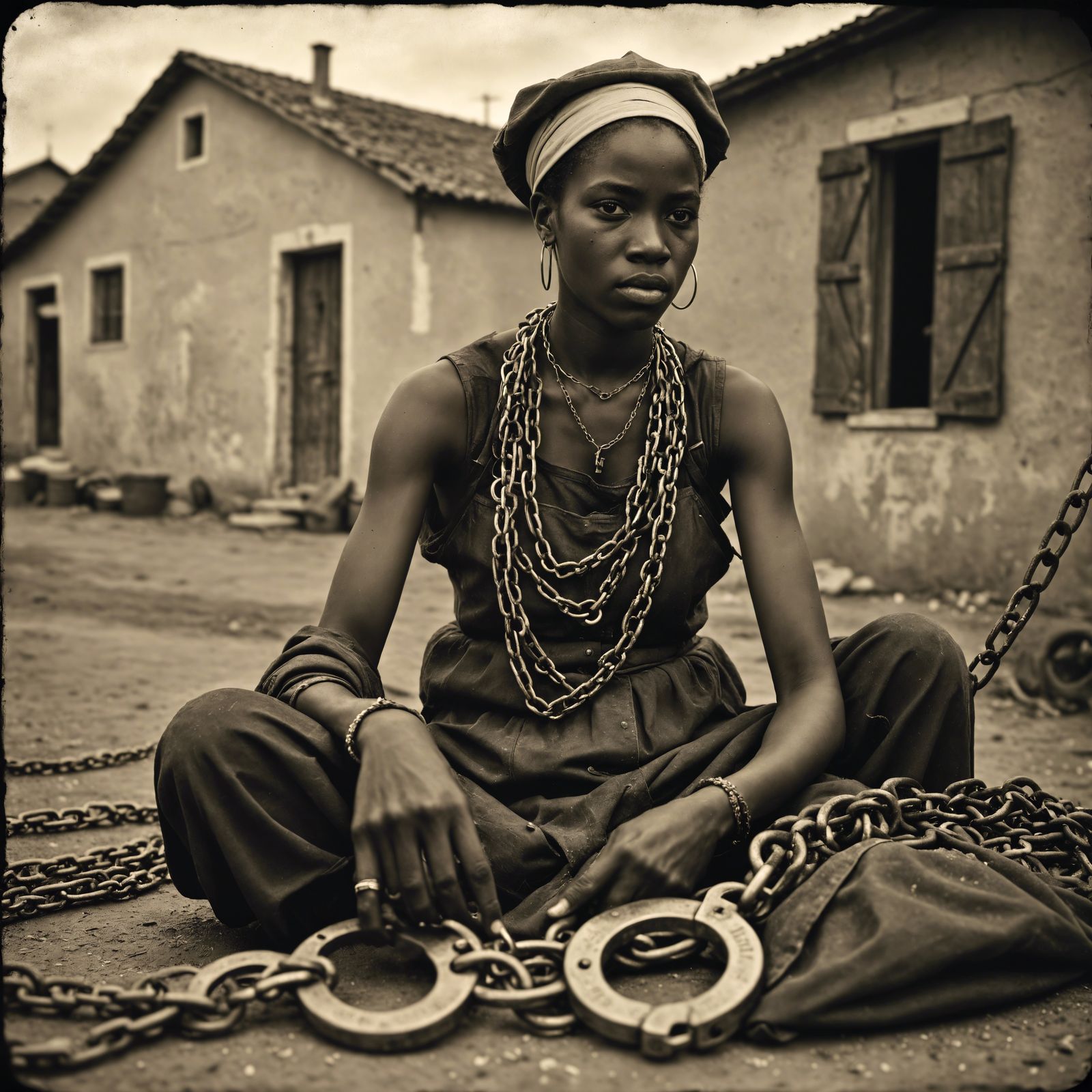 Wet Plate Portrait: Cotton Worker and Pope