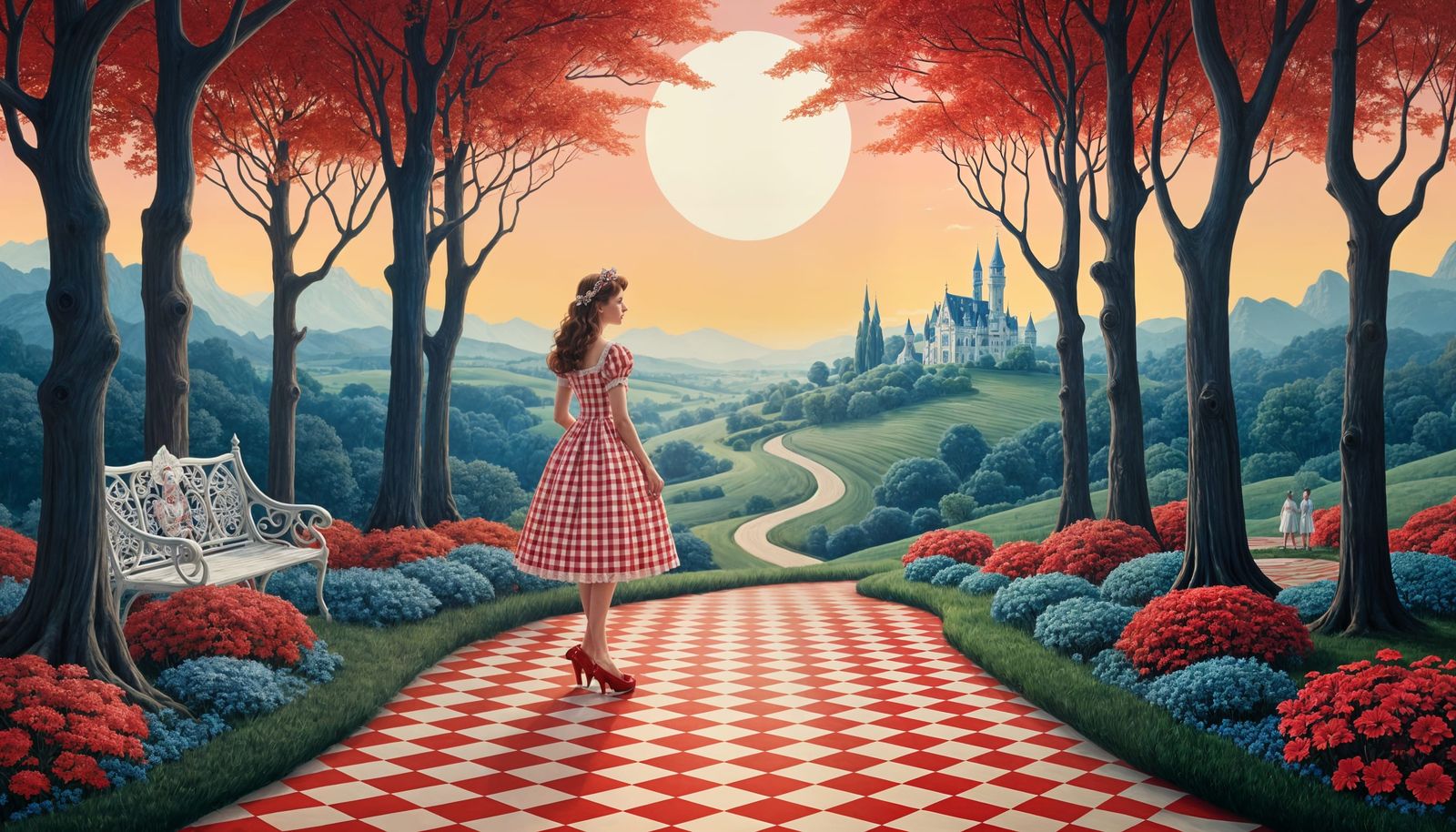 Dorothy Marvels at the Enchanted Porcelain Man in a Whimsica...
