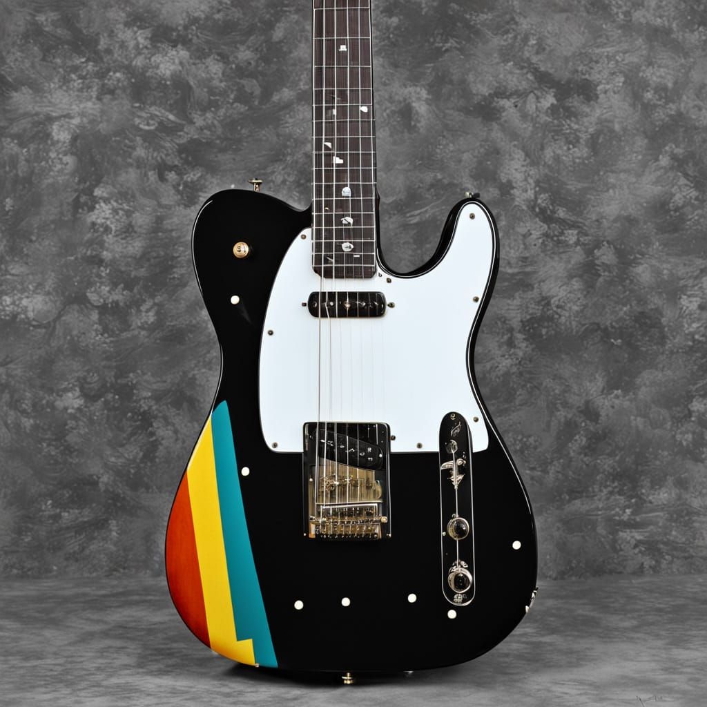 Jean Michel Basquiat Inspired Fender Telecaster Guitar in Vi...