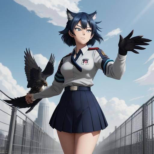 Anime Girl in U.A. Uniform, Ghibli Style