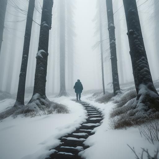 Snowy Path in Siberia: Surreal Landscape Photography