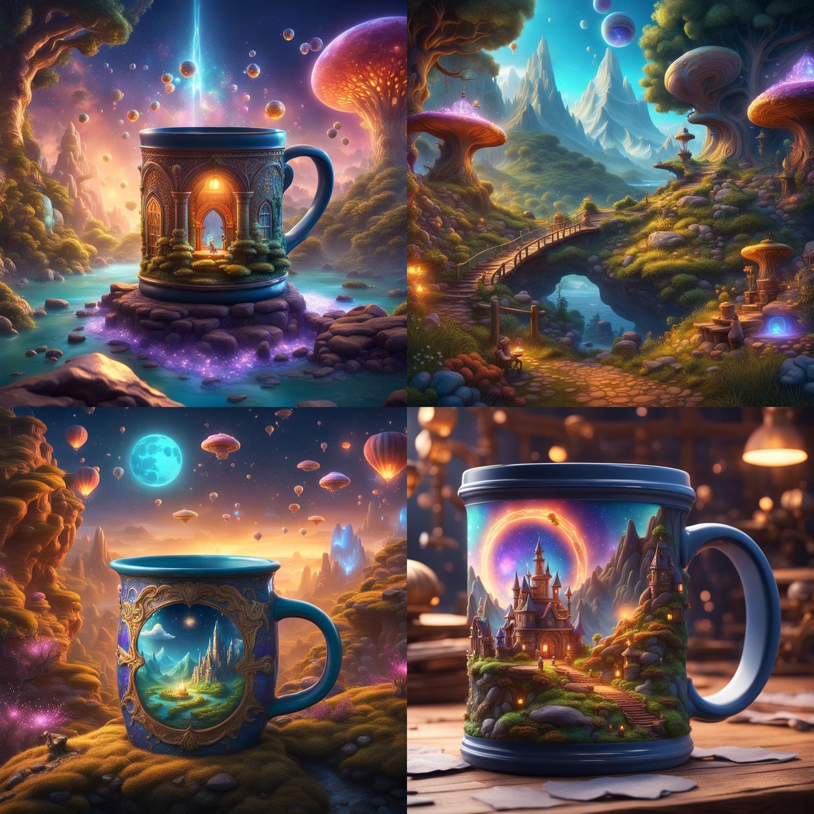 Psychedelic Magical Storybook Mug Adventure