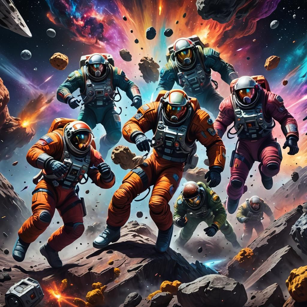 Colorful Astronauts Face Off Against Muscular Space Apes in...