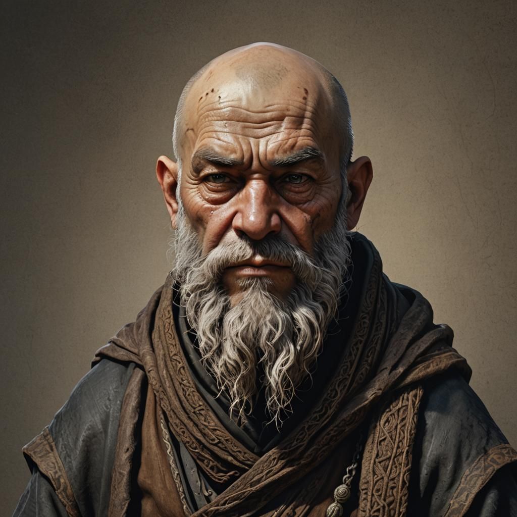 Grizzled Dwarf Monk