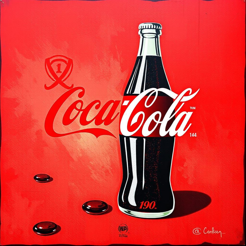 Vintage Coca Cola Ad in Retro Style