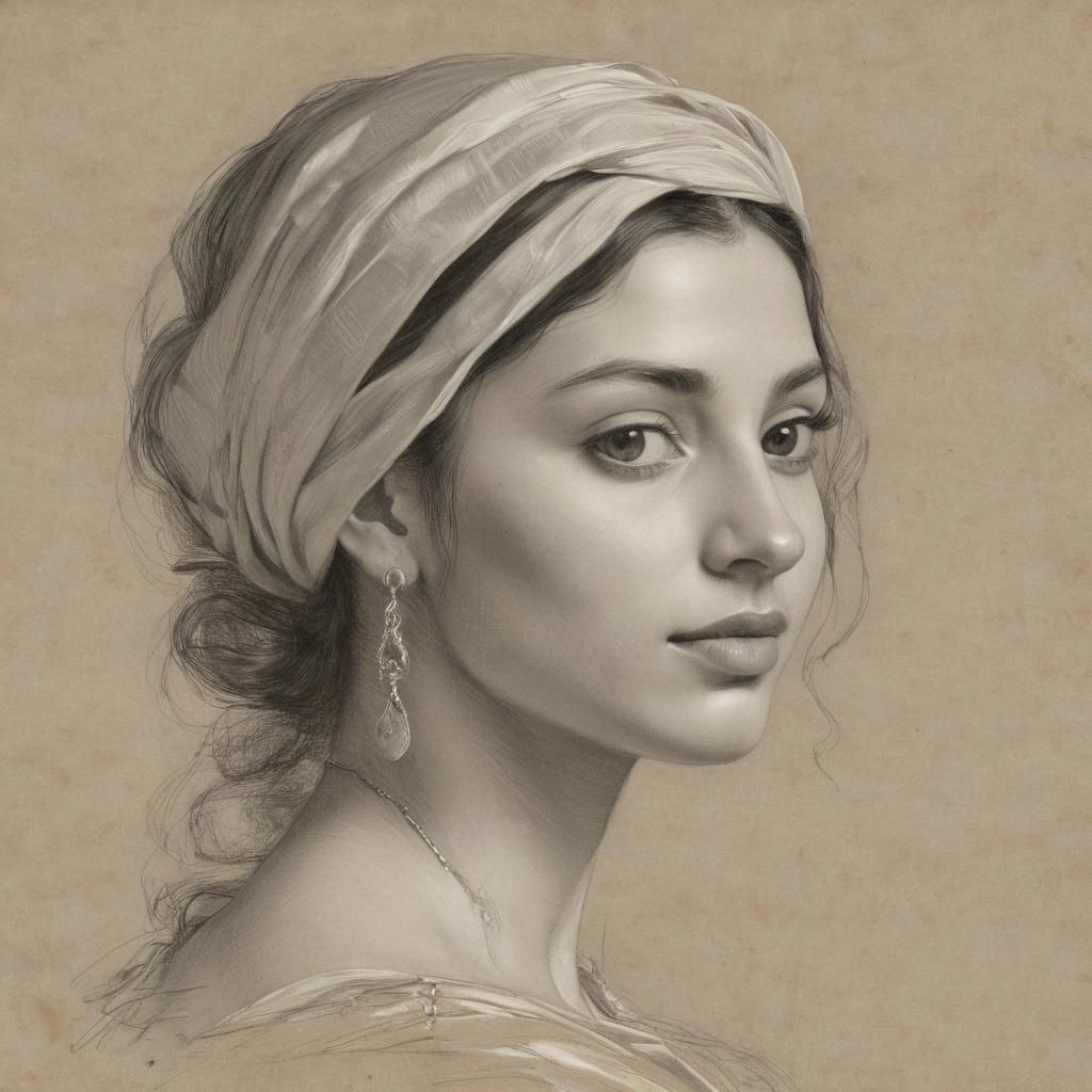 Rosina Ferrara: A Hyperrealistic Pencil Sketch Portrait
