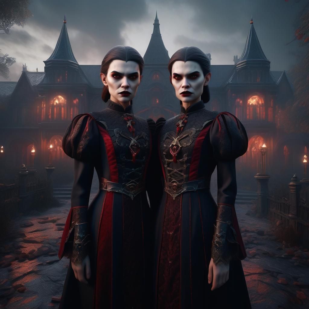 Stier Twins Reimagined as Vampire Fantasy Art