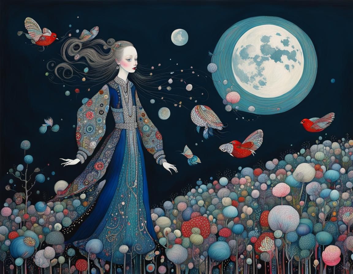 Colorful Abstract Portrait in Illustrative Style