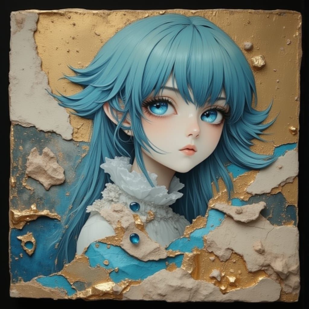 Expressive Cosmic Character Portrait in Oil