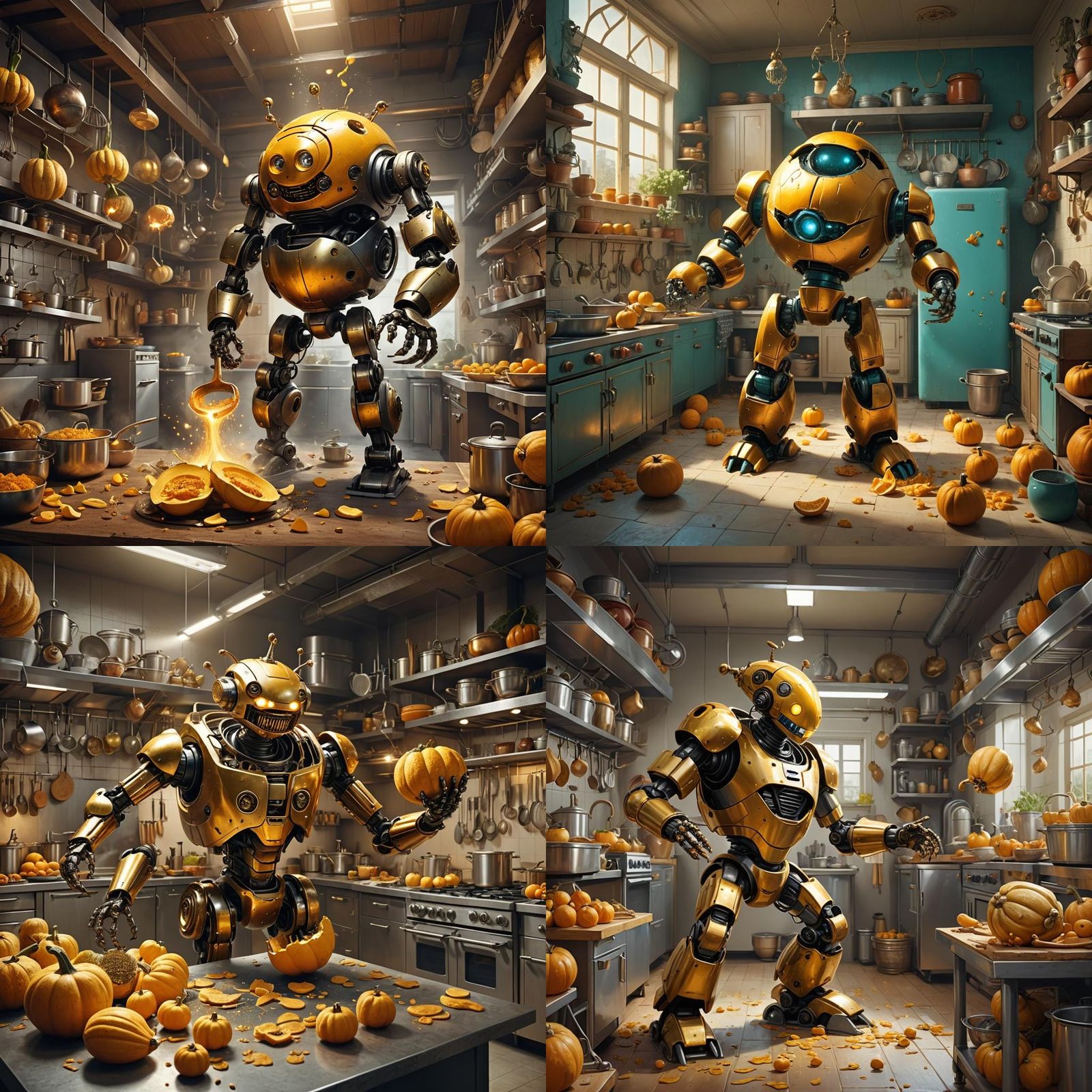 Robot's Culinary Challenge: Cooking a Gourd