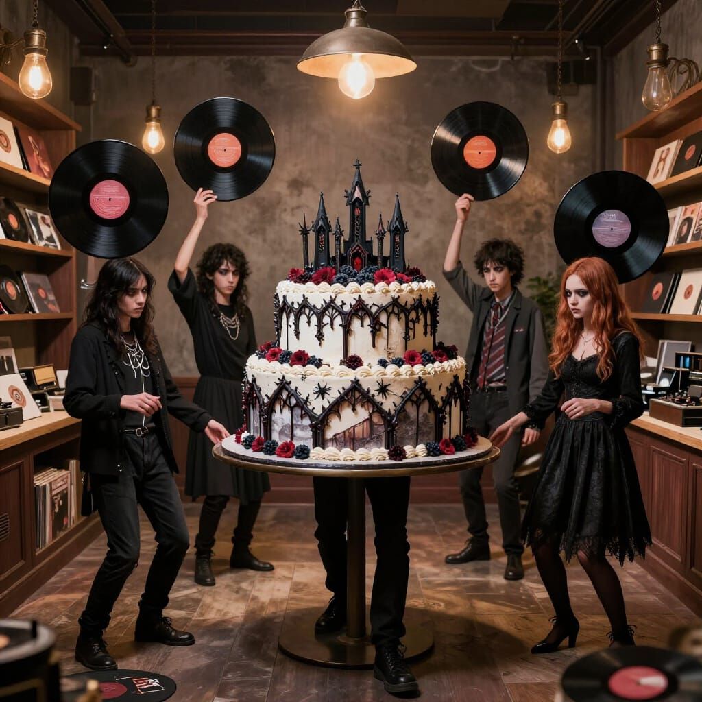 Sullen Vinyl Records Juggle Gothic Cake in Music Bakery