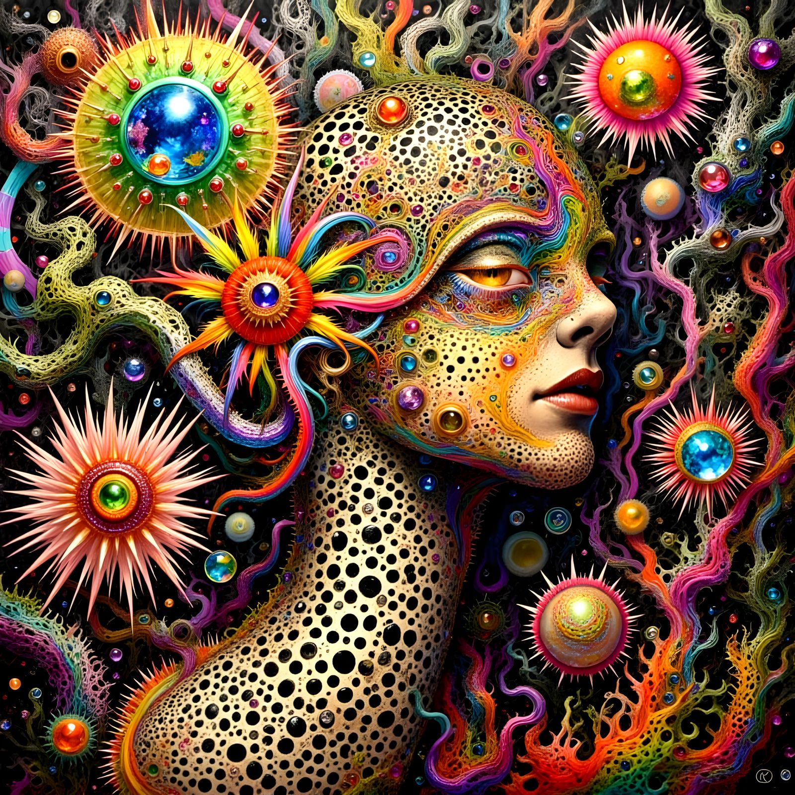 Luminous Botanical Microcosm with Ethereal Haze