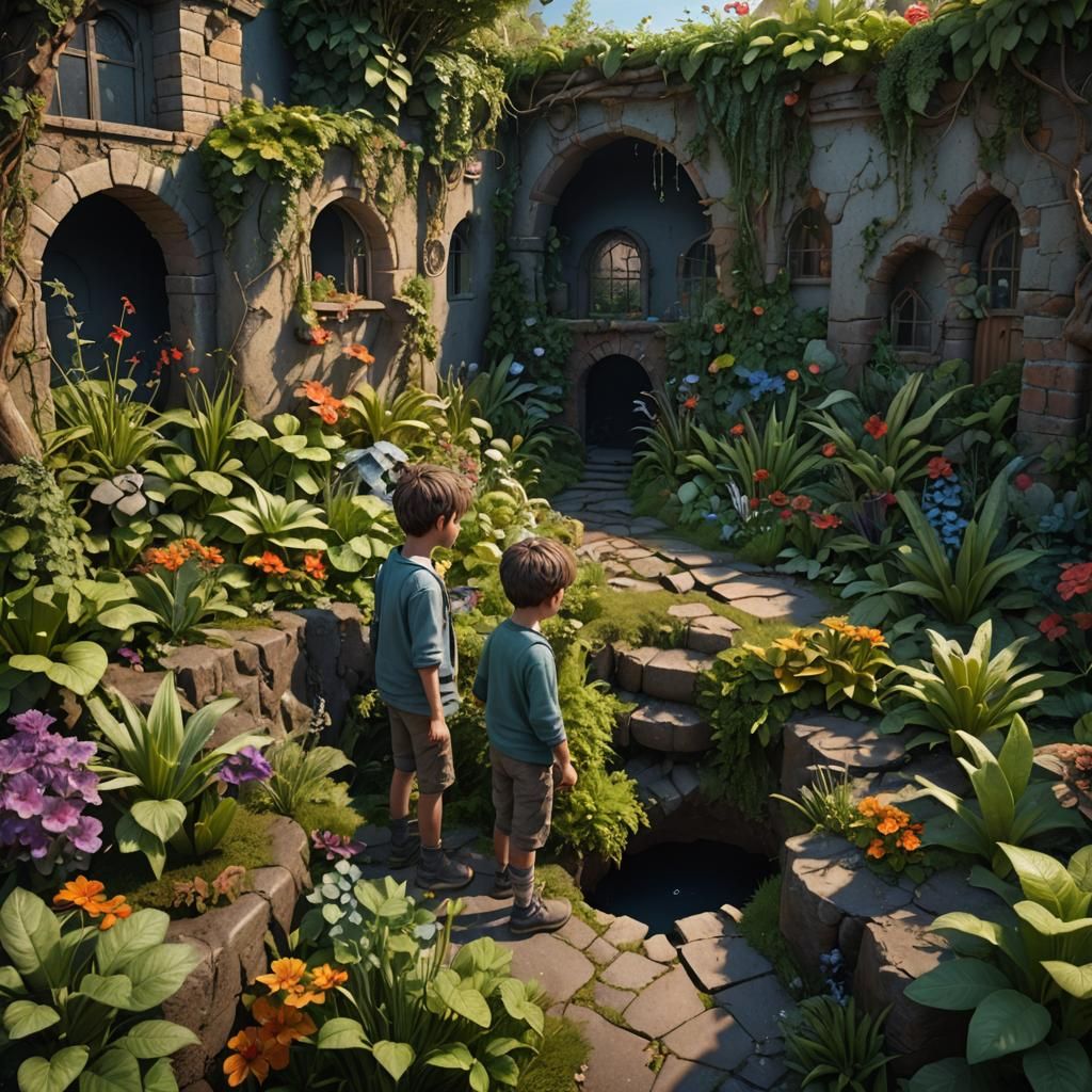 Boy and the Hole: Detailed Matte Painting