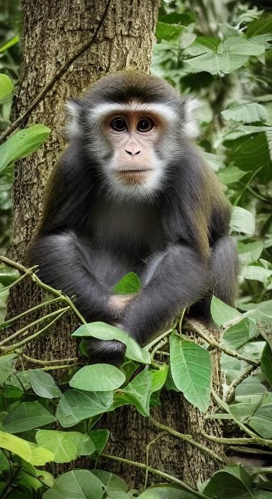 Serene Wildlife Portrait in a Park Setting