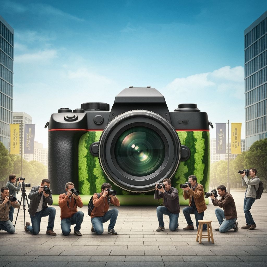 Watermelon Camera: Ultra-Realistic Photography Day Scene