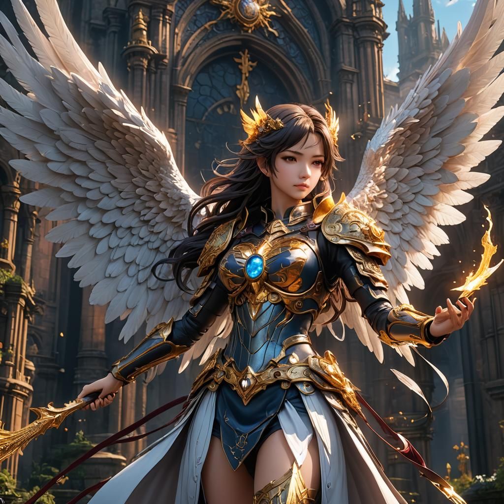 Anime Angel Fantasy Concept Art in 8K