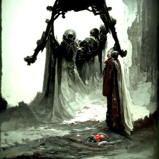 Dark Sacrifice: A Horror Fantasy Illustration