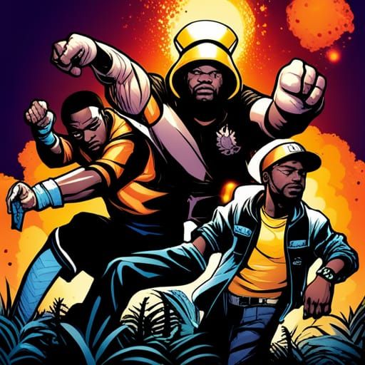 Wu-Tang Clan and Killer Bees in Comic Art