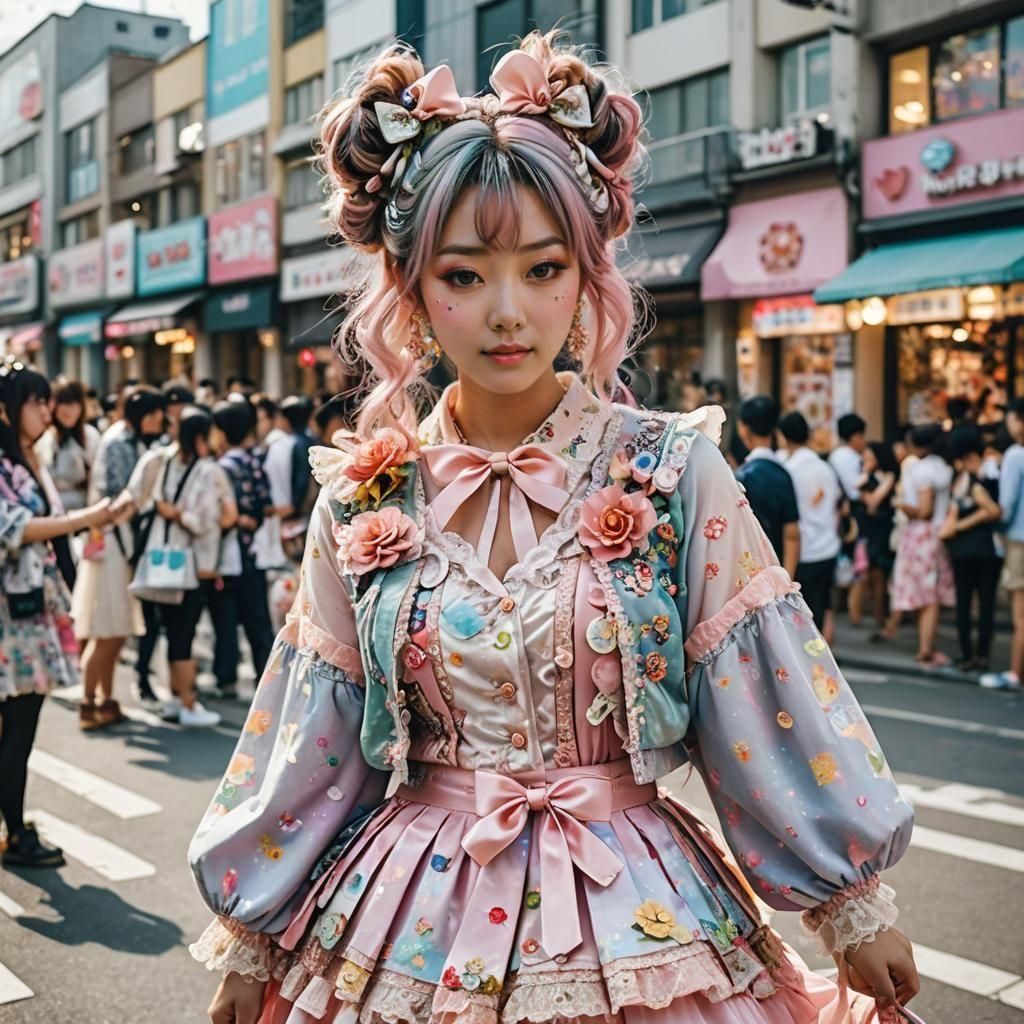 Harajuku Street Fashion in Pastel Colors