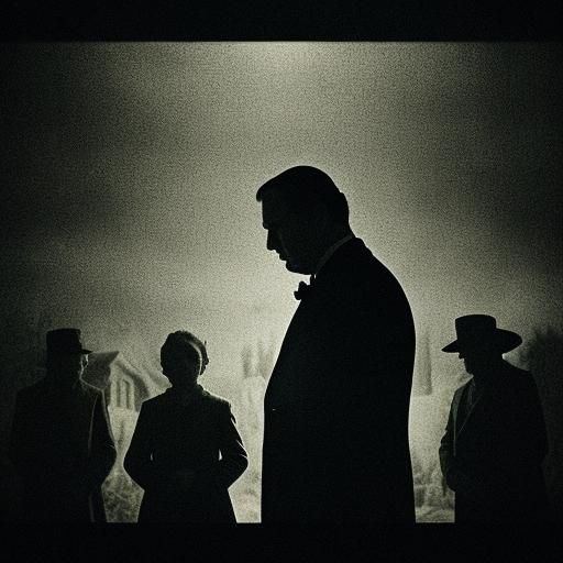 Creepy Family Christmas Funeral in Noir Style