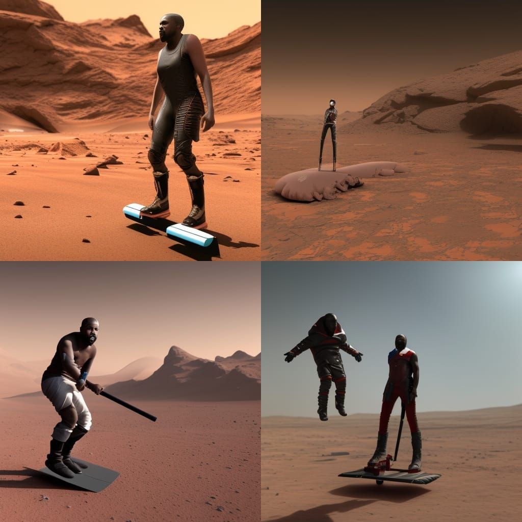 Kanye West and Matt Damon on Mars