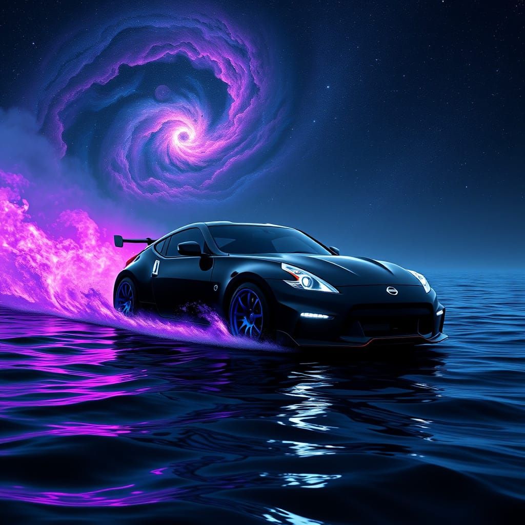 Stunning Cyberpunk Nissan 370z Nismo Speeds Across a Galacti...