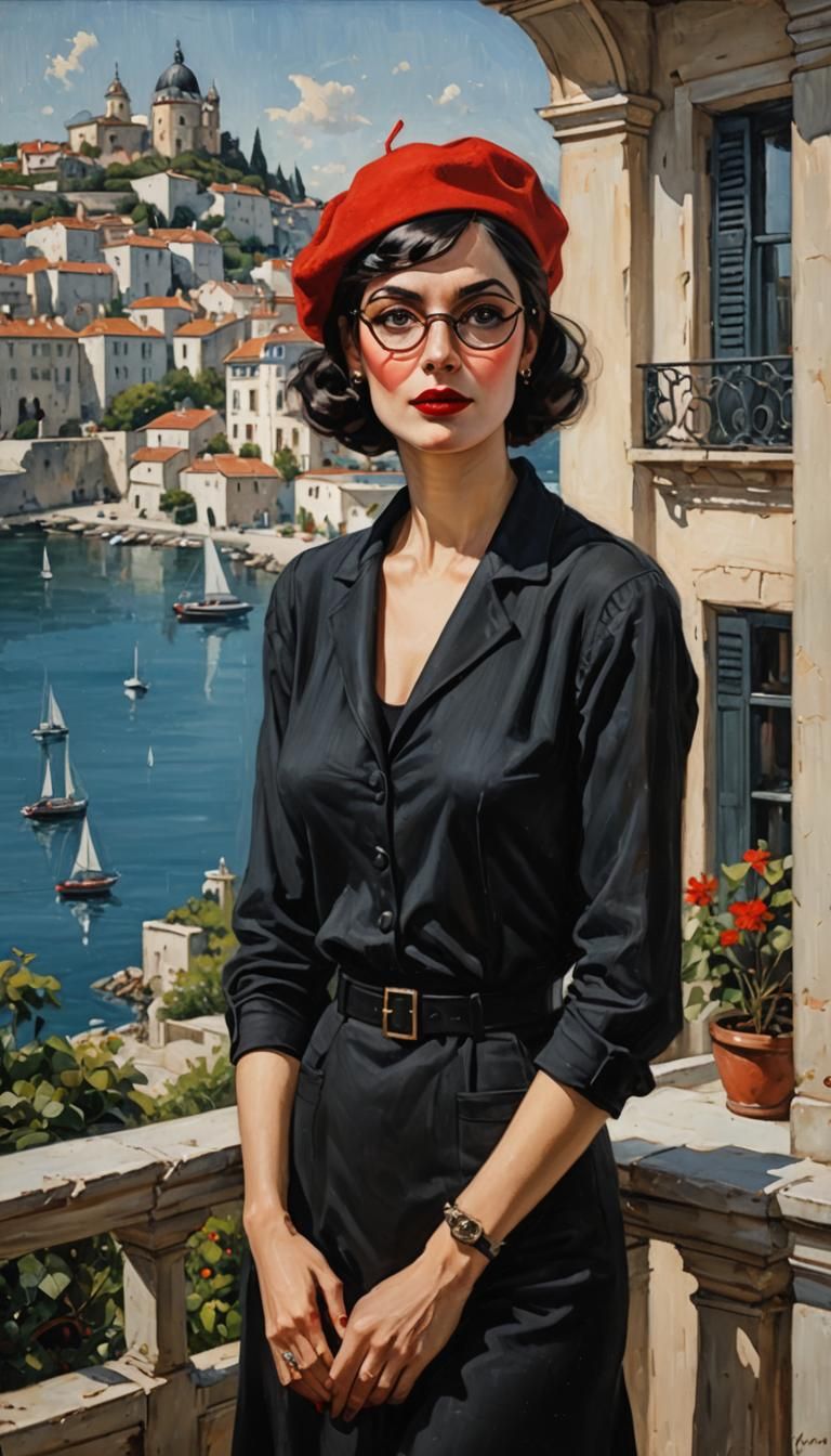 French Woman in 1930s Style by James Gurney