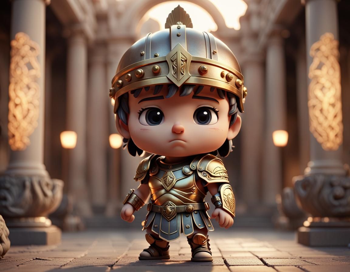 Chibi Roman Centurions in Volumetric Lighting