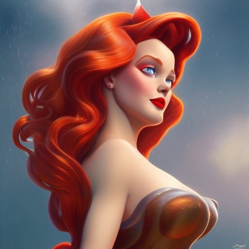Jessica Rabbit as Little Mermaid, Splash Art