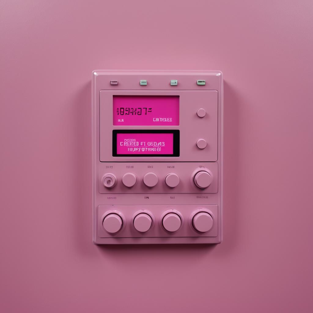 Electronic Control Panel with Pink Background