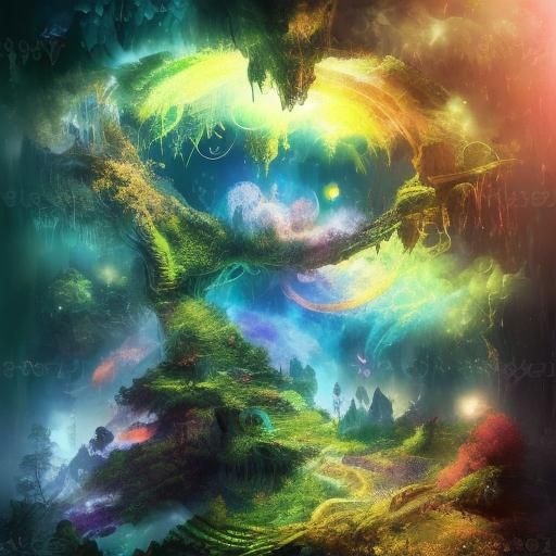 Majestic Dragon Protecting Enchanted Forest: Concept Art