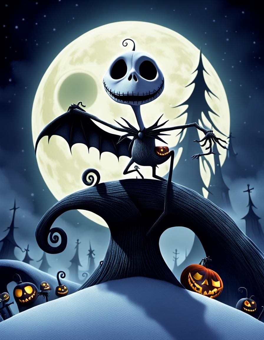 A Nightmare Before Christmas Cartoon Movie Poster