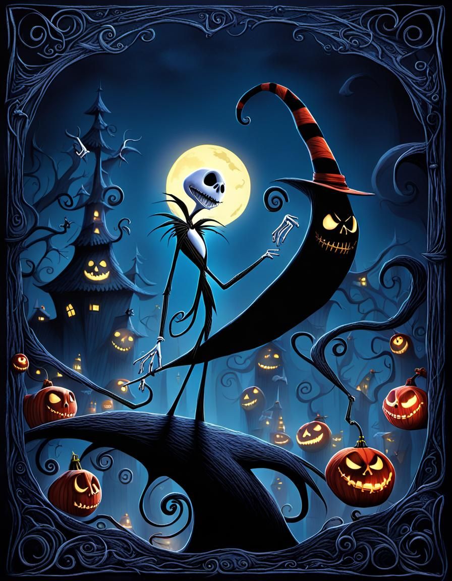 "Nightmare Before Christmas" Cartoon Movie Poster