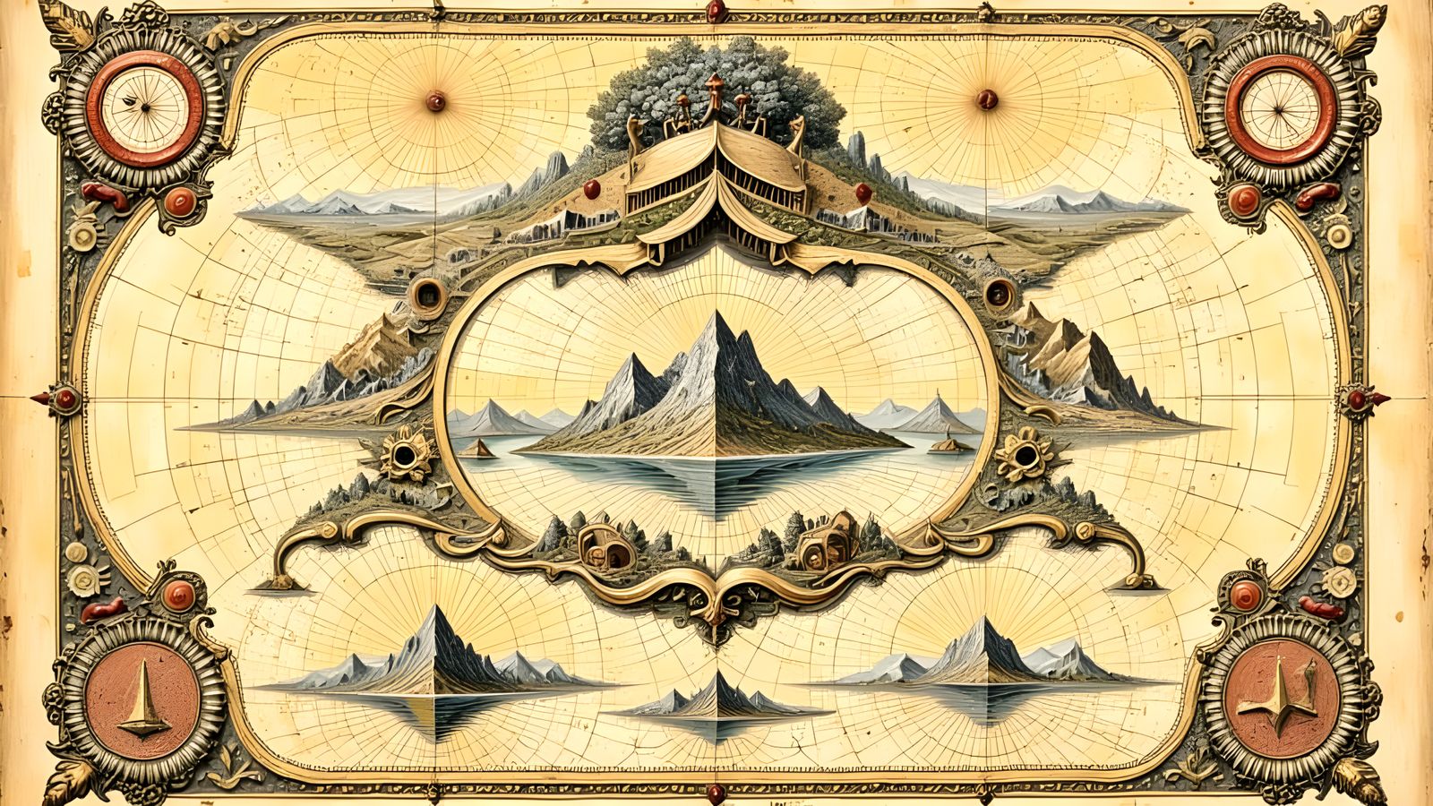 18th Century Atlas Scene in Impasto Oil Paint