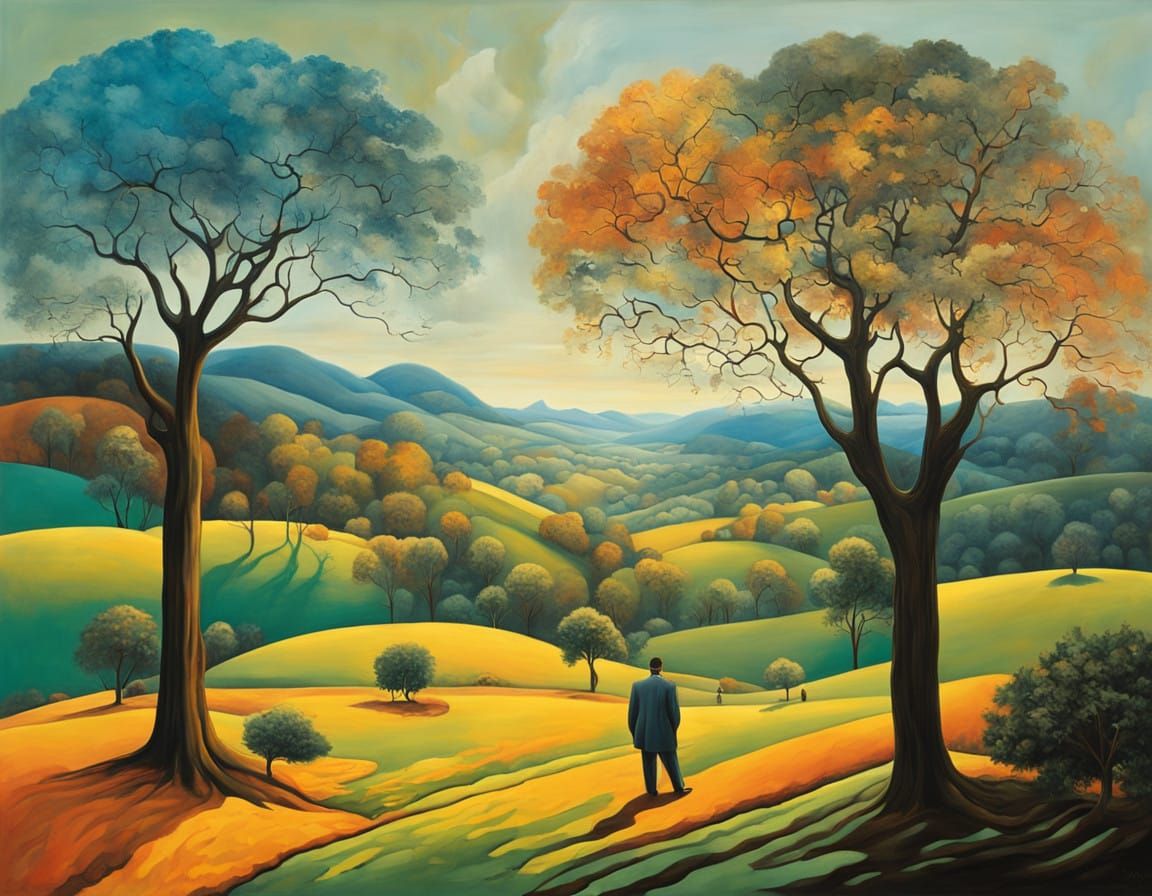 Belgian Landscape in Dreamlike Oil-Brushstrokes