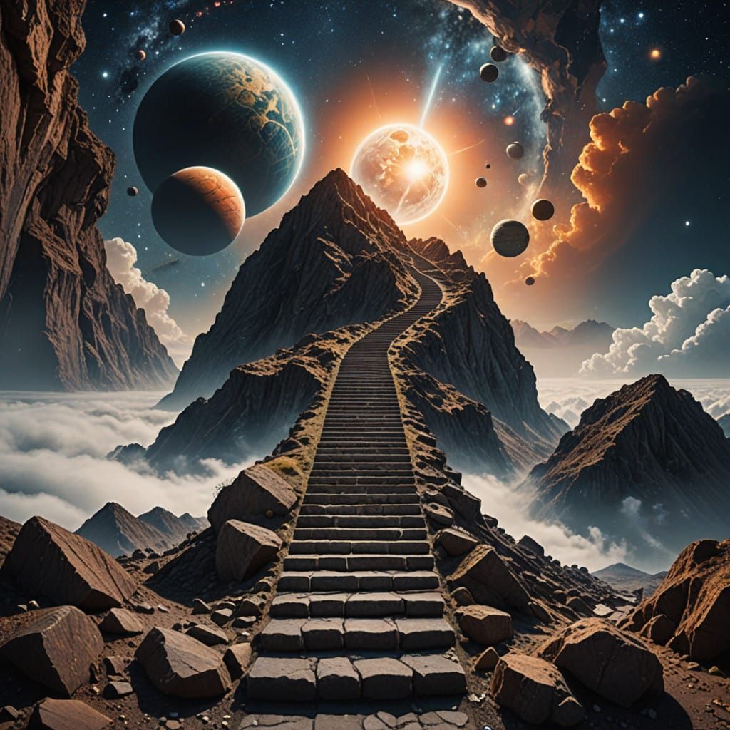 Galactic Stairway Ascends to Cosmic Horizons