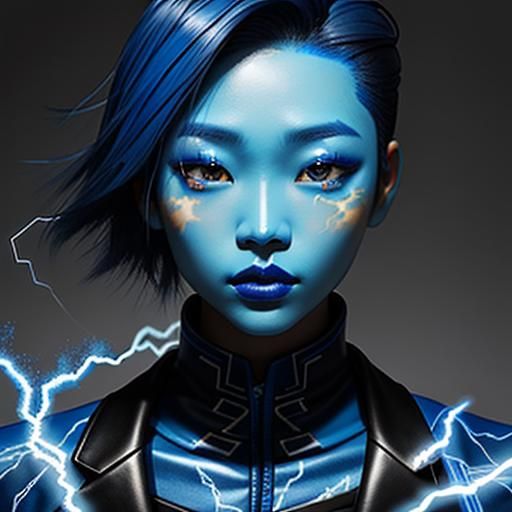 Kali Neelam (Hindi: "Black Sapphire") impasto variant 1