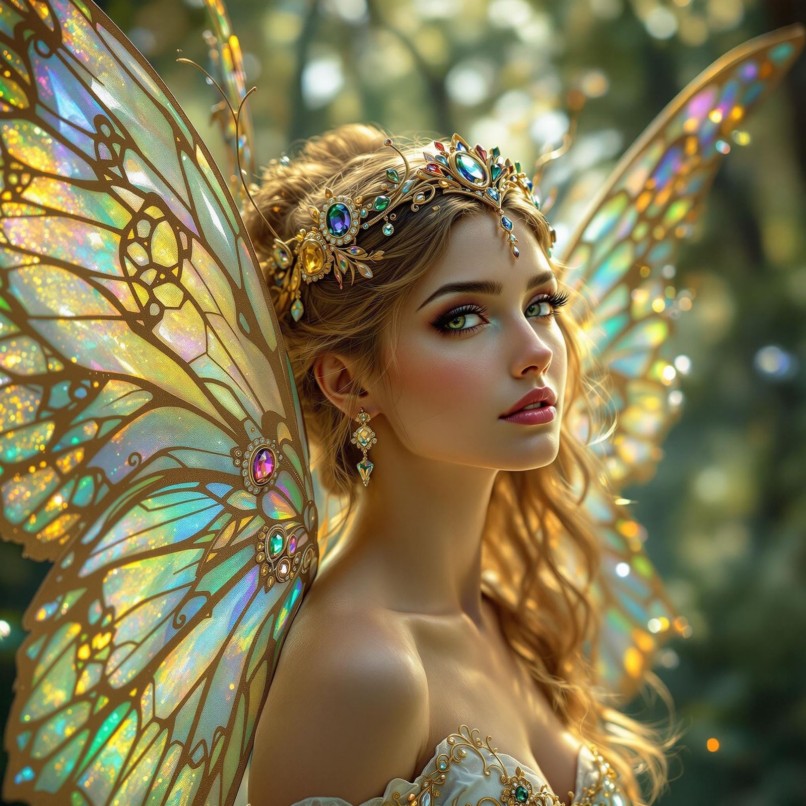 Ethereal Fairy Queen in Klimt Style