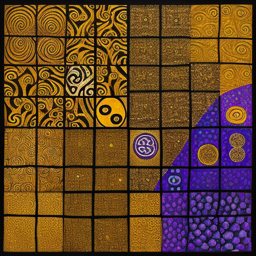 Gilded Abstract Portraits in Deep Jewel Tones