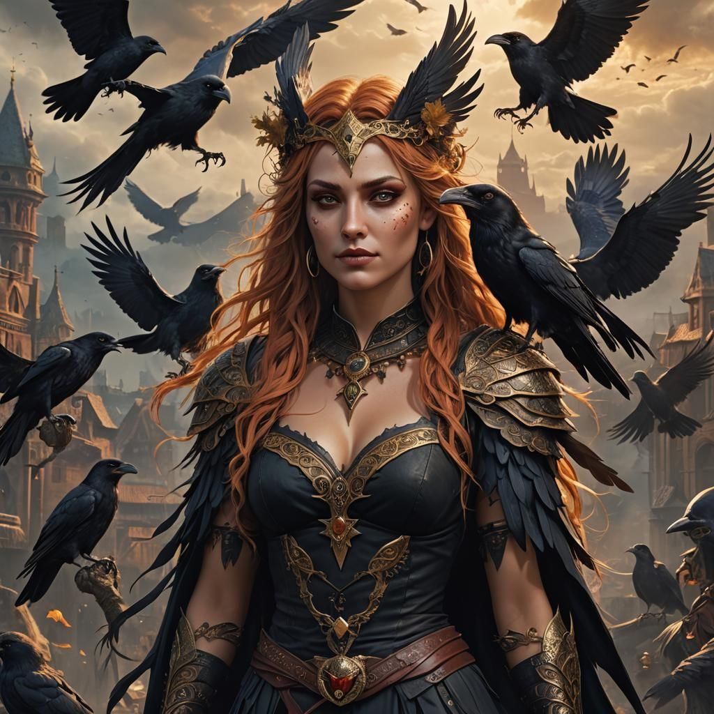 The Morrigan: Shapeshifting Goddess in Digital Painting