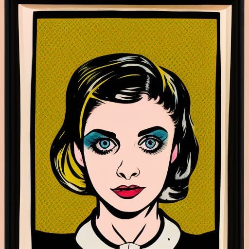 Pop Art Woman in Comic Style, Roy Lichtenstein