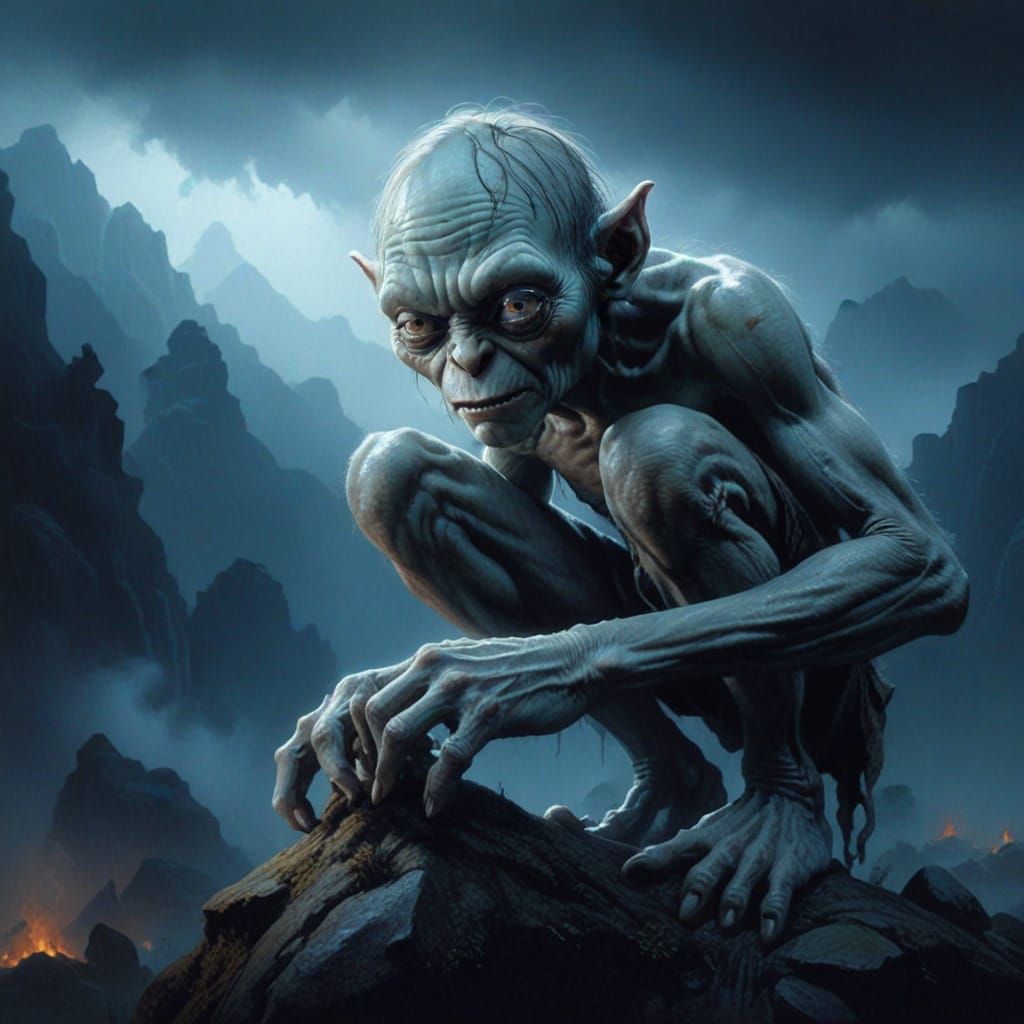 Gollum in Moody Fantasy Art