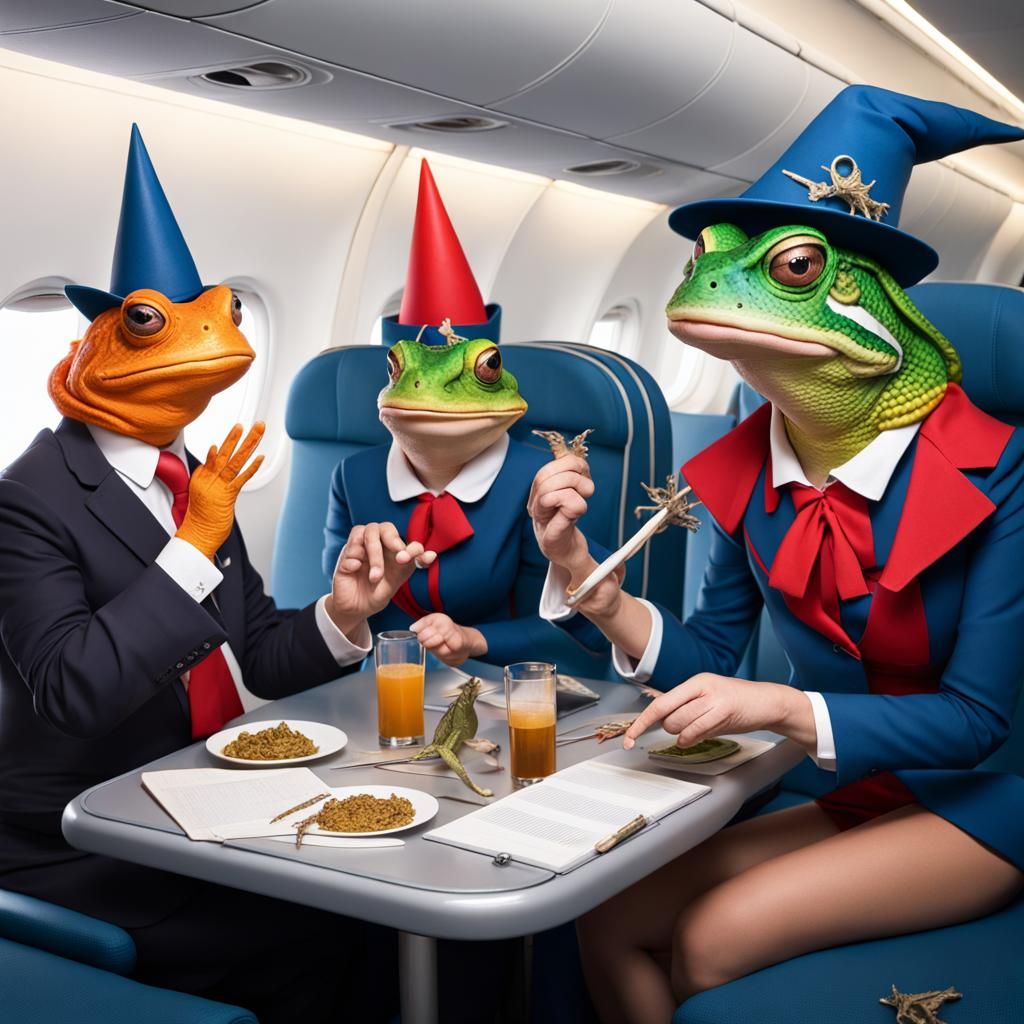 Pointy Hat Wizards Unleash Chaos on a Plane