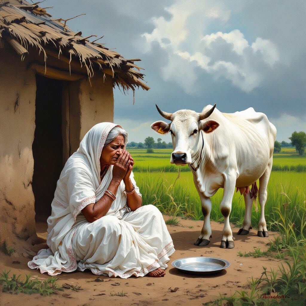 Distressed Grandmother in Rural India, Emotional Realism