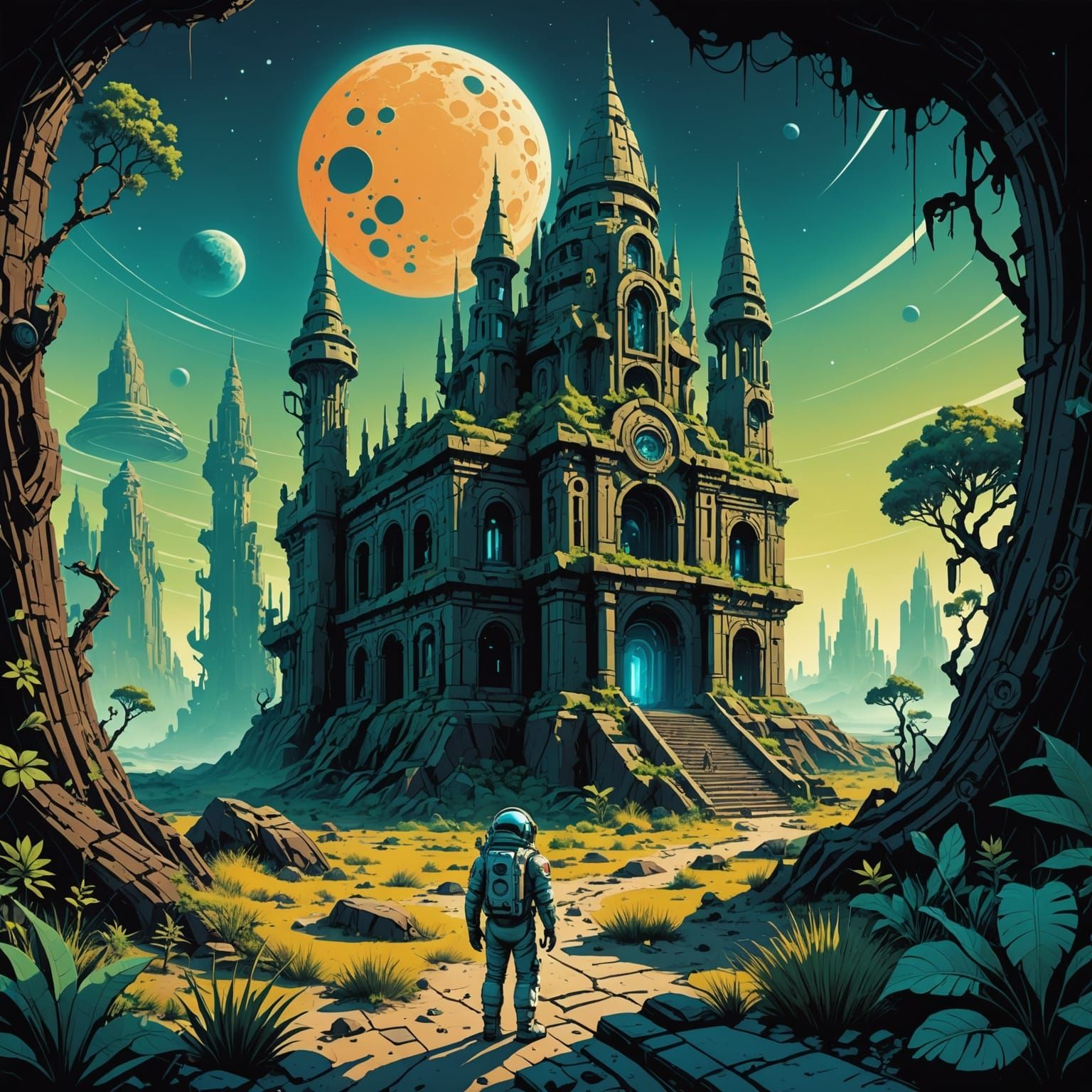 Astronaut Discovers Ancient Temple on Alien Planet