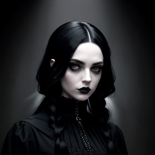 Wednesday Addams in Gothpunk Style