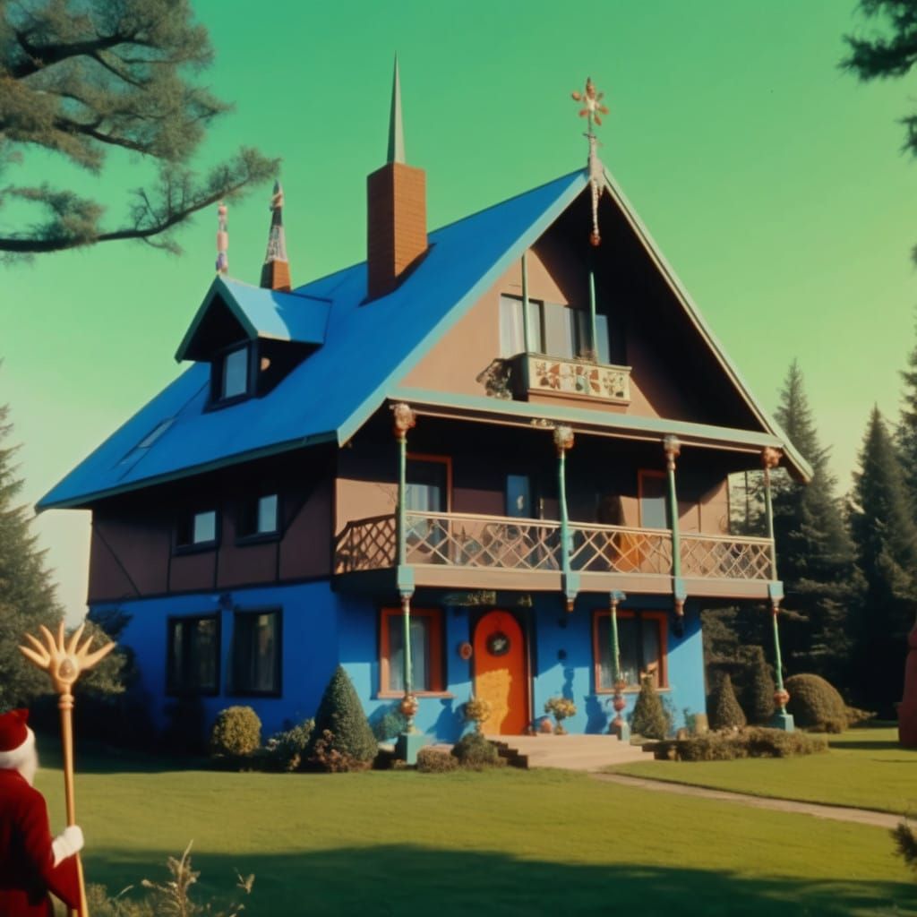 Futuristic Baba Yaga Holiday Home in Retro Style