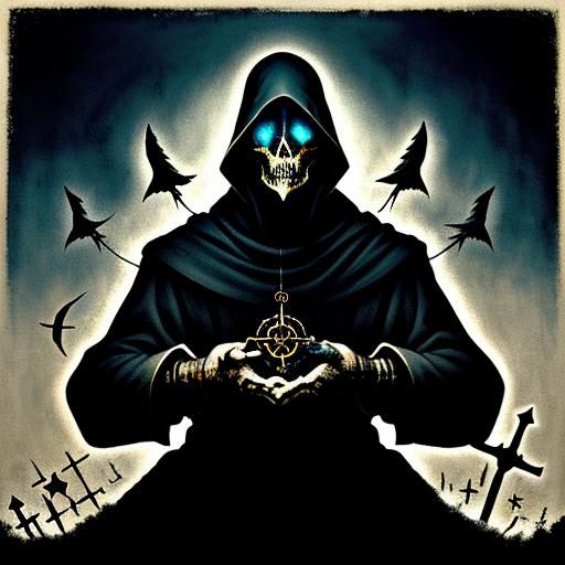 Steampunk Cult Ritual in Surreal Industrial Setting